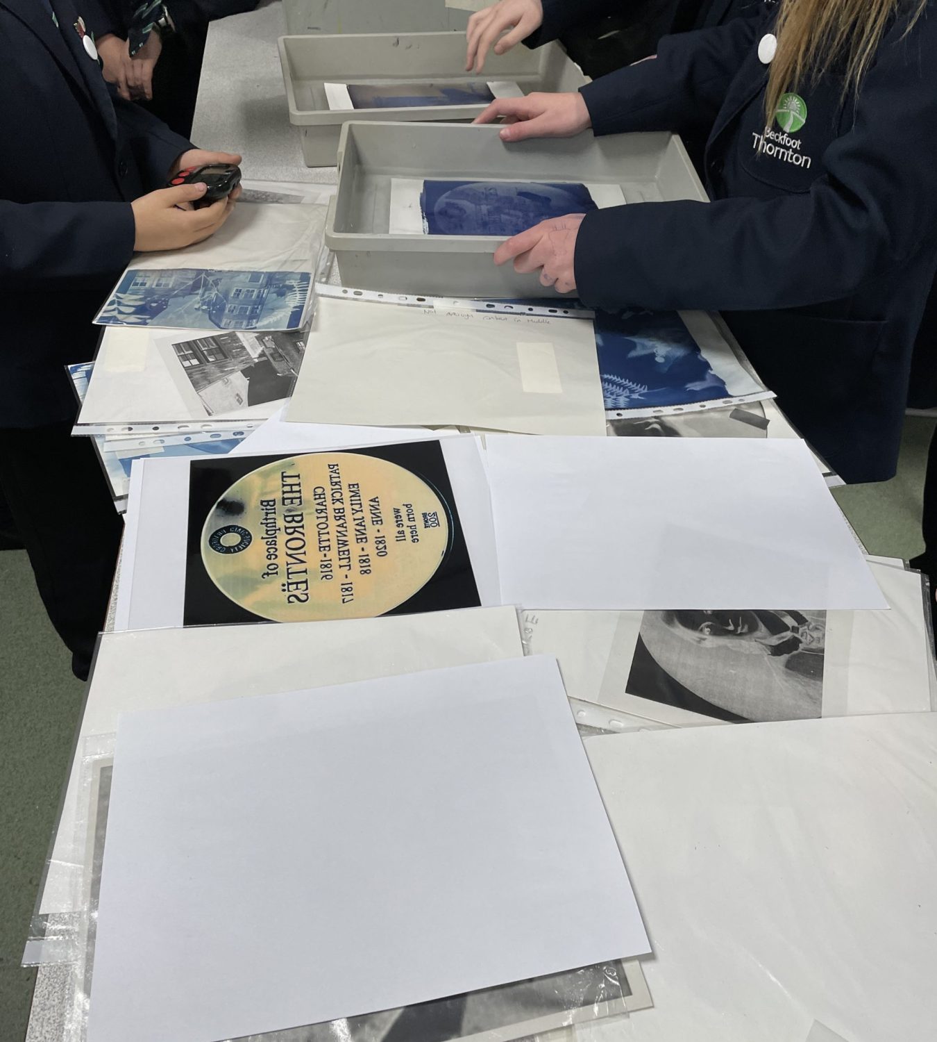 Acetate negatives featuring Brontë motifs